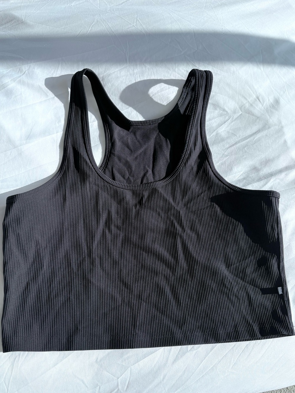 Wunder Train Scoop-Neck Ribbed Tank Top Size 12